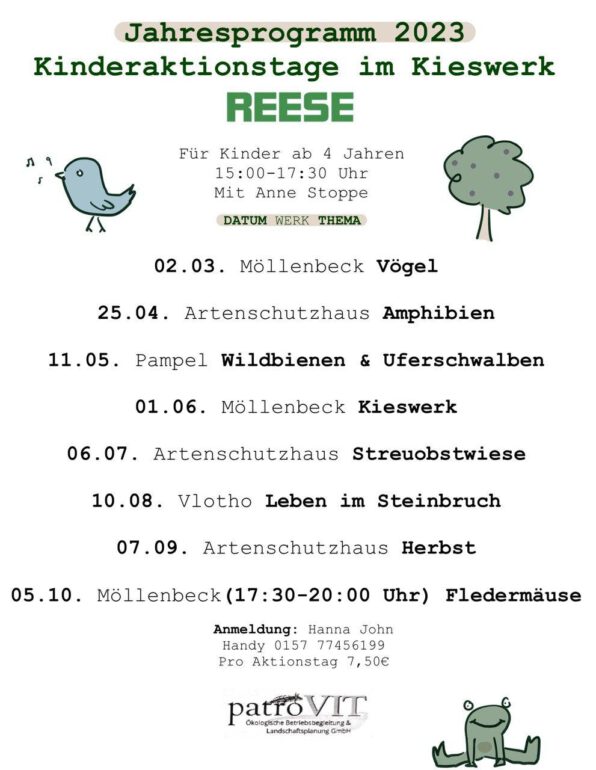 Kinderaktionstage im Kieswerk