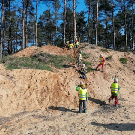 Spielen im Riesen-Sandkasten
