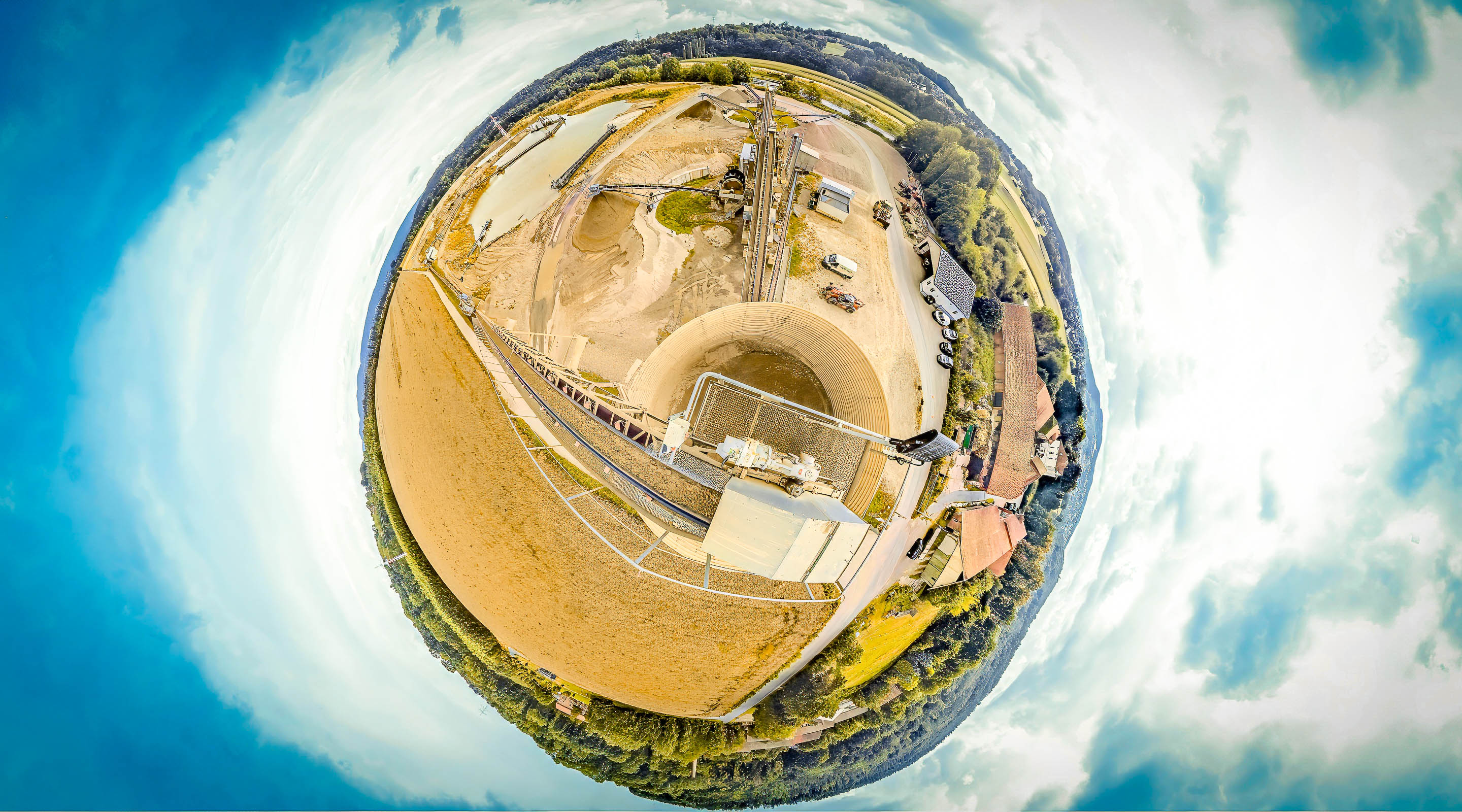 Kieswerk Deesberg aus der Vogelpersepktive